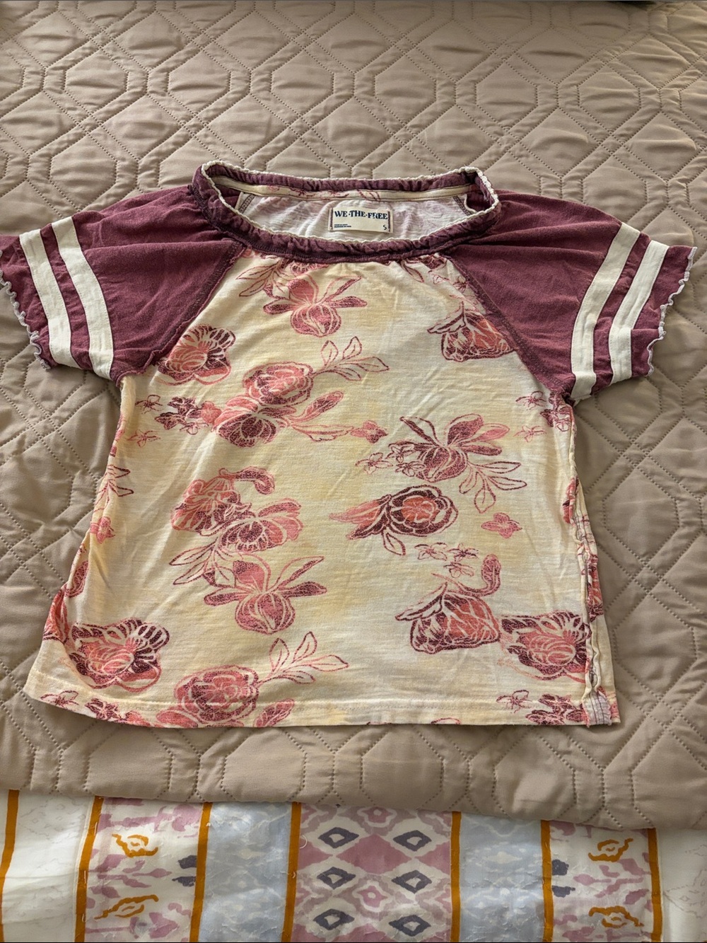 Free People Women’s We the Free raglan floral cotton top size small